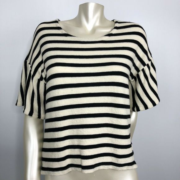 Madewell Tops - Madewell Striped Boxy Top Flare Short Sleeve
